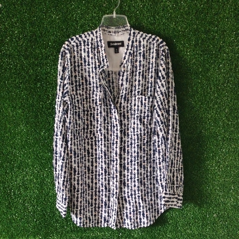 BetaBrand WomenBlue and White Shirt